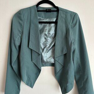 Very J Green Crop Jacket - Size Med